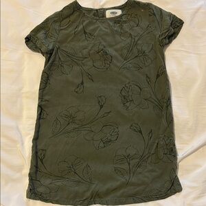 Floral Olive Green Dress